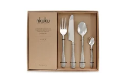 Osko Cutlery Set - Brushed Silver (Set of 16)