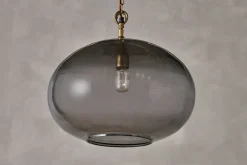 Otoro Recycled Glass Pendant - Smoke - Large Round