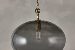 Otoro Recycled Glass Pendant - Smoke - Large Round