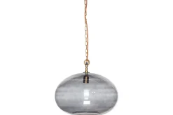 Otoro Recycled Glass Pendant - Smoke - Large Round