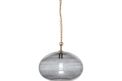 Otoro Recycled Glass Pendant - Smoke - Large Round
