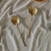 Prakriti Leaf Salad Servers - Brushed Gold (Set of 2)