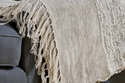 Puli Recycled Linen Throw - Natural