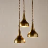 Quinn Hammered Metal Cluster Lamp - Antique Brass