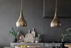 Quinn Hammered Metal Pendant - Small