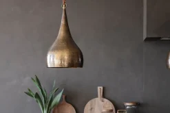 Quinn Hammered Metal Pendant - Small