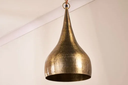 Quinn Hammered Metal Pendant - Small