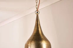 Quinn Hammered Metal Pendant - Small