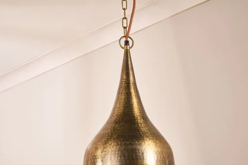 Quinn Hammered Metal Pendant - Small