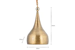 Quinn Hammered Metal Pendant - Small