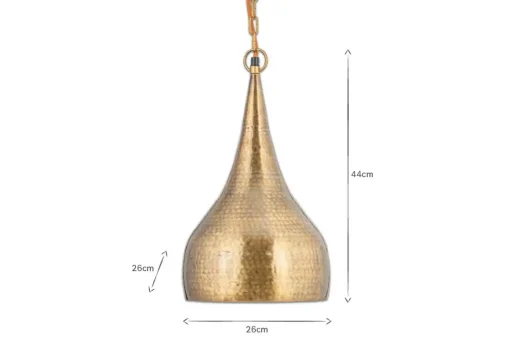 Quinn Hammered Metal Pendant - Small