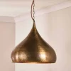Quinn Statement Hammered Metal Pendant - Large