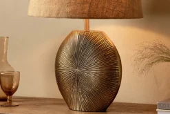 Ramvas Etched Table Lamp - Antique Brass