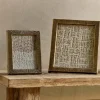 Ranoli Iron Etched Photo Frame - Antique Brass
