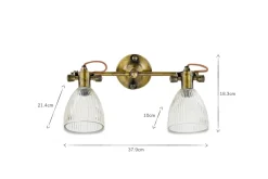 Rarni Recycled Glass Double Wall Light