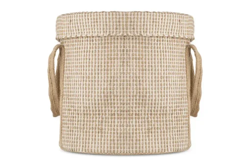 Rohia Laundry Basket - Natural & Cream