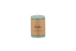 Rustic Soy Blend Mini Pillar Candle - Sage Green