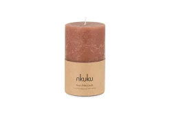 Rustic Soy Blend Pillar Candle - Rust - Small