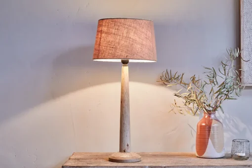 Sahar Mango Wood Table Lamp - Natural