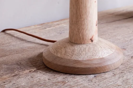 Sahar Mango Wood Table Lamp - Natural