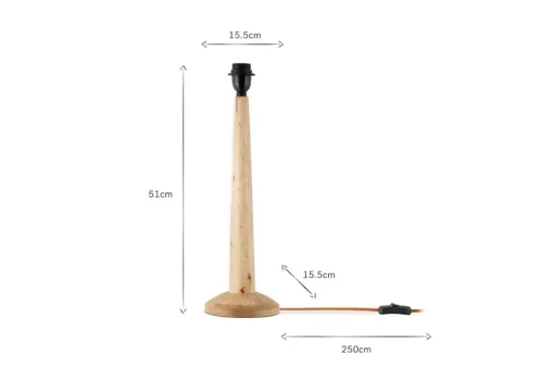 Sahar Mango Wood Table Lamp - Natural