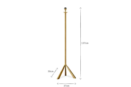 Sahhil Metal Tripod Floor Lamp - Antique Brass