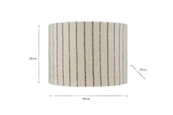 Sanja Cotton Stripe Lampshade - Off White & Grey