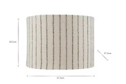 Sanja Cotton Stripe Lampshade - Off White & Grey