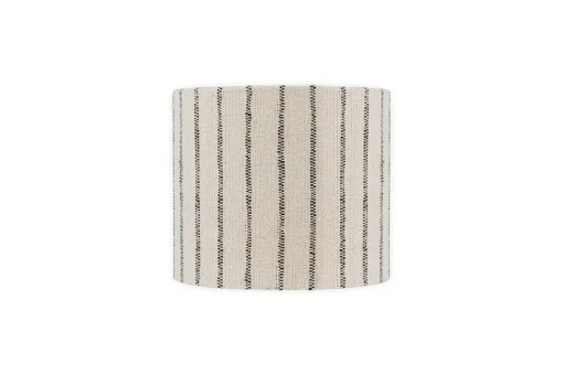 Sanja Cotton Stripe Lampshade - Off White & Grey