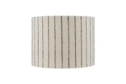 Sanja Cotton Stripe Lampshade - Off White & Grey