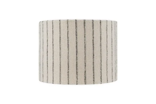 Sanja Cotton Stripe Lampshade - Off White & Grey