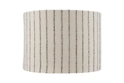 Sanja Cotton Stripe Lampshade - Off White & Grey