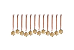 Sardi Star Baubles - Gold (Set of 12)