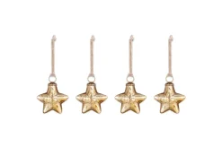 Sardi Star Baubles - Gold (Set of 4)