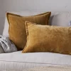Sela Velvet Cushion Cover - Ochre