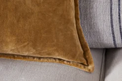 Sela Velvet Cushion Cover - Ochre