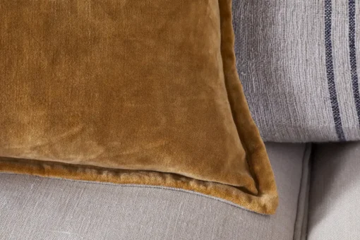 Sela Velvet Cushion Cover - Ochre