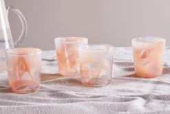 Shirali Marble Swirl Tumbler - Apricot (Set of 4)