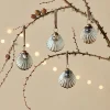 Sohni Shell Baubles - Gold & Cream - (Set of 4)