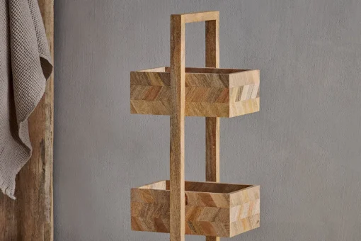 Sukha Mango Wood Storage Caddy - Natural