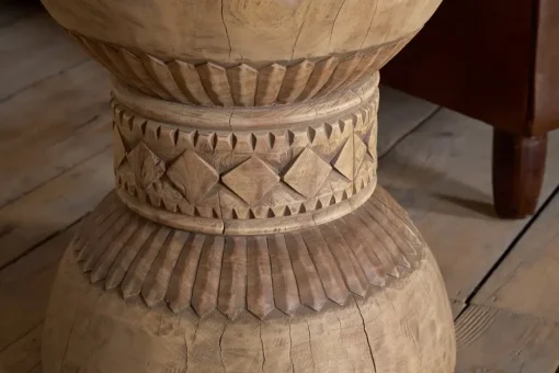 Taru Carved Side Table - Natural