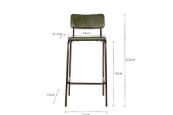 Ukari Counter Chair - Rich Green