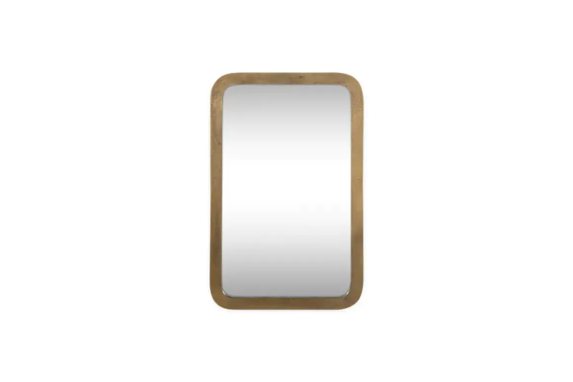 Ungura Rounded Mirror - Antique Brass - Small