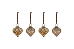 Varu Baubles - Black & Gold - (Set of 4)