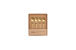 Veeta Teaspoon Set - Brushed Gold (Set of 4)