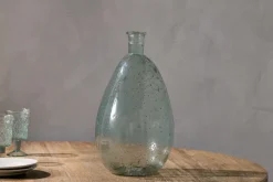 Virya Recycled Glass Vase - Pale Blue