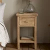 Vivan Grooved Bedside Table - Natural