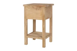 Vivan Grooved Bedside Table - Natural
