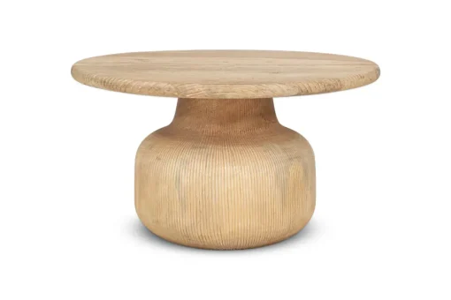Vivan Grooved Wood Coffee Table