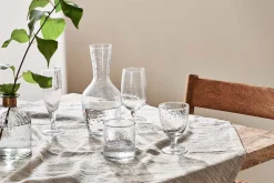 Yala Hammered Champagne Glass - Clear Glass (Set of 4)